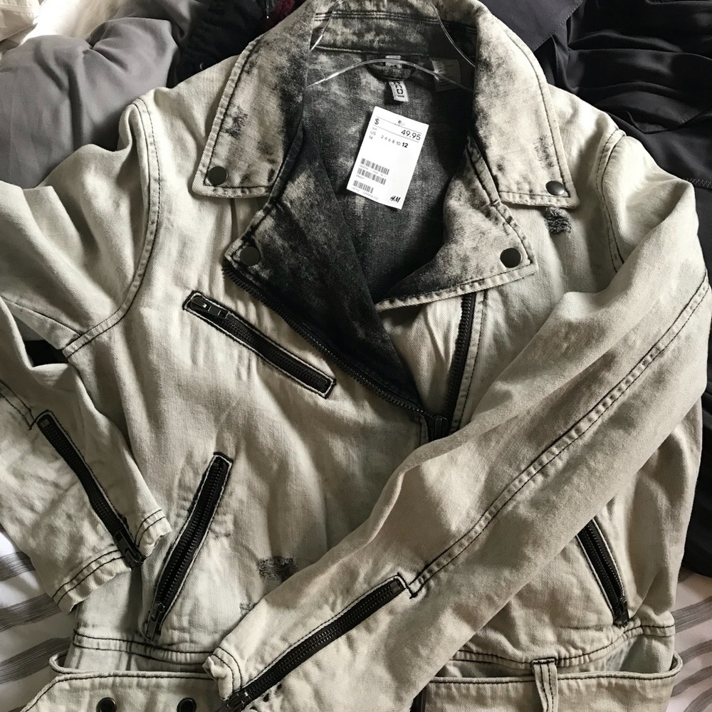 Gray Washed Denim Jacket